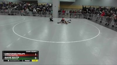 113 lbs Champ. Round 2 - Christopher Phillips, Woodshed Wrestling vs Shayne Boutte, Manhattan Wrestling