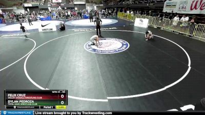 86 lbs Quarterfinal - Dylan Pedroza, Total Kaos Wrestling Club vs Felix Cruz, Valley Vandals Wrestling Club