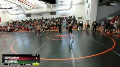 105 lbs Champ. Round 1 - Ethan Leger, Laurel Middle School vs Desmond Bear, Powell Middle School