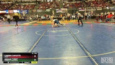 A - 170 lbs Cons. Round 3 - Deegan Tvedt, Custer Co. (Miles City) vs Landen Caplette, Havre