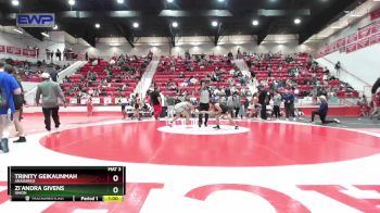 138 lbs Cons. Round 3 - Trinity Geikaunmah, ANADARKO vs Zi`Andra Givens, UNION