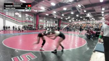 130 lbs Quarterfinal - Madeline Tamanaha, Mark Keppel vs MARCI CUEVA, Northview