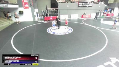 59 lbs Semifinal - Nathan Beckham, Orange County RTC vs Nicholi Torres, California