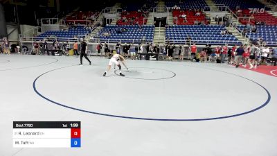 88 lbs Cons 16 #1 - Ryker Leonard, OH vs Maddox Taft, WA