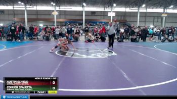 110 lbs Quarterfinal - Conner Spaletta, Sublime Wrestling Academy vs Austin Schield, Canfield Middle School