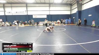 75-80 lbs Round 2 - Abram Peterson, Middleton Wrestling Club vs Samuel Archer, Team Real Life