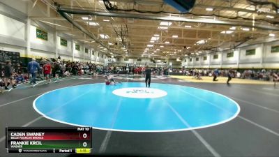 95 lbs Quarterfinal - Caden Swaney, Belle Fourche Broncs vs Frankie Krcil, Wagner