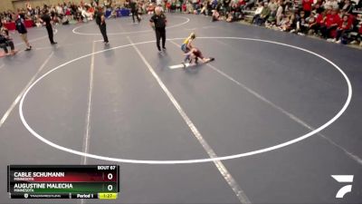 52-57 lbs Cons. Round 1 - Augustine Malecha, Minnesota vs Cable Schumann, Minnesota