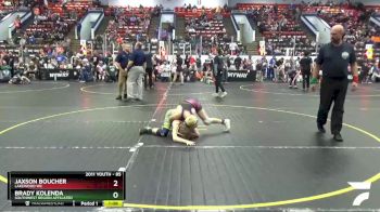 85 lbs Quarterfinal - Jaxson Boucher, Lakewood WC vs Brady Kolenda, Southwest Region Affiliated