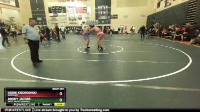 285 lbs Cons. Semi - Adrik Kiedrowski, Eastmont vs Brody Jacobs, West Valley (Yakima)