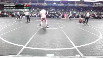 218 lbs Consi Of 8 #1 - Xavier Duncan, Claremore WC vs Hunter Marler, Young Viking Warriors