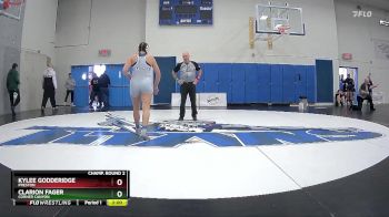 165 lbs Champ. Round 2 - Clarion Fager, Corner Canyon vs Kylee Godderidge, Preston