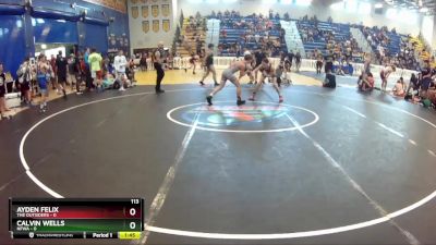 113 lbs Quarters & Wb (16 Team) - Ayden Felix, The Outsiders vs CALVIN WELLS, NFWA