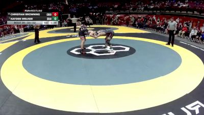 D3-132 lbs Champ. Round 1 - Kayden Welker, South Range vs Christian Browning, Crooksville