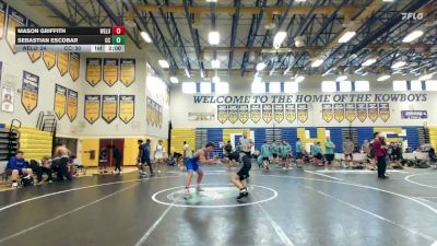 165 lbs Round 4 (8 Team) - Mason Griffith, Wellington Blue vs SEBASTIAN ESCOBAR, Cypress Creek
