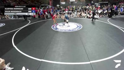 140 lbs Klaryssa Rodriguez, KTWA-Kings-Tulare Wrestling Association vs Khloe Meisenbach, BAWA-Bay Area Wrestling Association