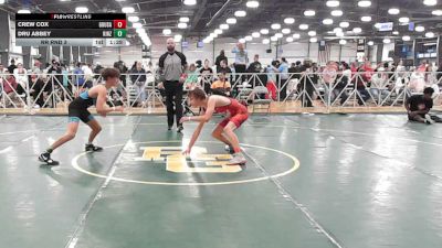 132 lbs Rr Rnd 3 - Crew Cox, Ground Up USA (RED) - HSB vs Dru Abbey, Kinzua Wrestling Club - HSB