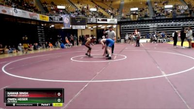 184 lbs Quarterfinal - Nawab Singh, Schreiner University vs Owen Heiser, Air Force