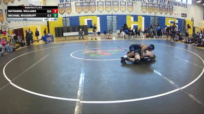 132 lbs Semifinals (8 Team) - Michael Woodruff, George Jenkins vs Nathaniel Williams, South Dade