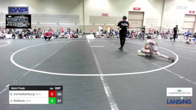 91 lbs Semifinal - Grayson VanValkenburg, Michigan Premier WC - (A) vs Jacobie Robbins, Greater Heights Wrestling