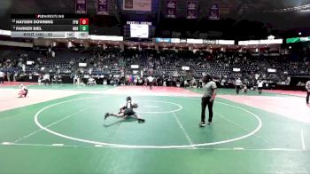 90 lbs Cons. Round 2 - Hayden Downing, FFWA vs Parker Biel, NBHA