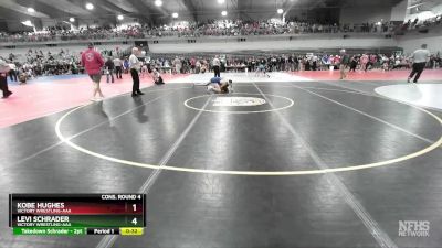 130 lbs Cons. Round 4 - Kobe Hughes, Victory Wrestling-AAA vs Levi Schrader, Victory Wrestling-AAA