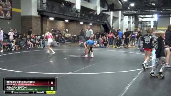 100 lbs Round 2 (4 Team) - Reagan Eaton, Nebraska Wrestling Academy vs Tenley Hemmingsen, Grand View Wrestling Club