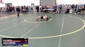 132 lbs Cons. Semi - Roman Sorensen, Interior Grappling Academy vs Clay Martin, Dillingham Wolverine Wrestling Club