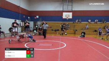 90 lbs Rr Rnd 3 - Dylan Ryan, Blanchard, OK vs Kaiden Allen, Kansas Silver