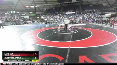 84 lbs Champ. Round 1 - Lane Cox, Twin City Wrestling Club vs Sebastian Garcia, Victory Wrestling-Central WA