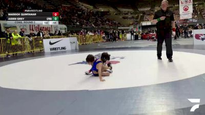 Bantam - 49 lbs Cons. Round 2 - Aiden Grey, College Prep Wrestling Academy vs Maddox Quintanar