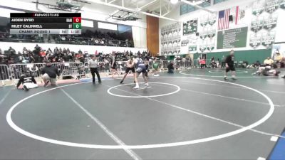 190 lbs Champ. Round 1 - Riley Caldwell, South Torrance vs Aiden Byrd, Ramona (Riverside)