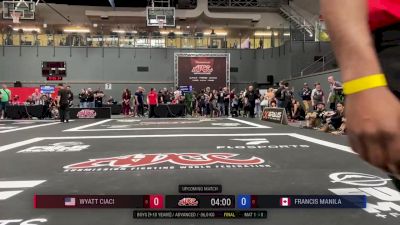 Wyatt Ciaci vs Francis Manila 2025 ADCC Montreal Open
