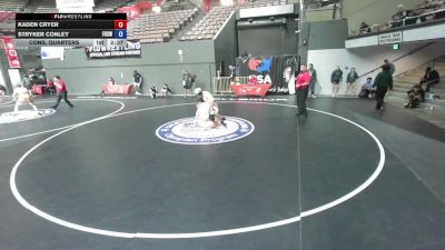 215 lbs Cons. Quarters - Kaden Cryer vs Stryker Conley, Frontier High School Wrestling