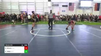 95 lbs Round Of 16 - Dj Wince, Black Fox vs Evan Velez, Extreme Heat WC