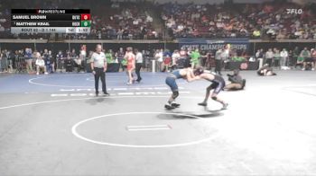 D 1 144 lbs Champ. Round 1 - Matthew Krail, Holy Cross vs Samuel Brown, Dutchtown