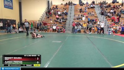 75 lbs Round 3 - Bennett Bouska, NEIWC vs Aleigha Freeman, Flat Earth Wrestling Club