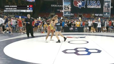 140 lbs Cons. Rd Of 16 - Laura Almanza, New Mexico vs Brynlee Lutz, Alaska