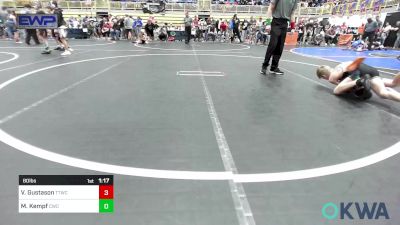 80 lbs Quarterfinal - Vincent Gustason, Team Tulsa Wrestling Club vs Meyer Kempf, Cowboy Wrestling Club