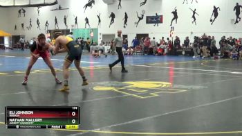174 lbs Cons. Round 4 - Eli Johnson, Wabash vs Nathan Mallery, Averett University