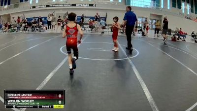 60-64 lbs Quarterfinal - Bryson Laster, Team Barracuda Wrestling Club vs Waylon Worley, Riverdale Wrestling Club