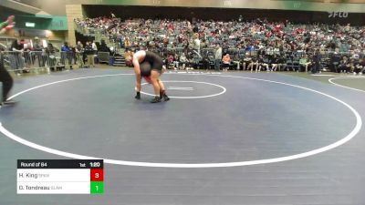 190 lbs Round Of 64 - Hyrum King, Spanish Fork vs Dylan Tondreau, Slam Academy