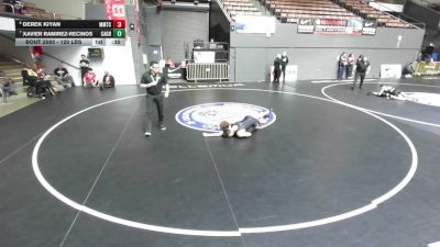 120 lbs Semis - Derek Kiyan, MTC - MANTANONA TRAINING CENTER vs Xavier Ramirez-Recinos, California Grapplers