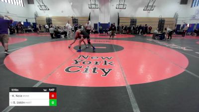 101 lbs Round Of 16 - Kaiden Noia, Monsignor Farrell vs Safin Uddin, Martin L. King-PSAL