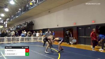 145 lbs Consolation - Josh Anthony, Blair Academy vs Colin Greenblatt, Harry S. Truman