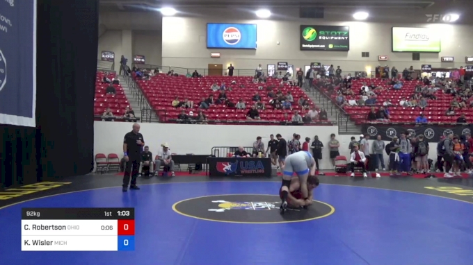 92 kg Cons 8 #1 - Cole Robertson, Ohio Regional Training Center vs Kael ...