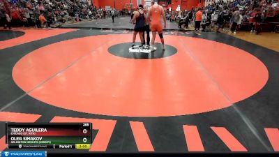 285 lbs Champ. Round 2 - Oleg Simakov, Arlington Heights (HERSEY) vs Teddy Aguilera, Chicago (ST. RITA)