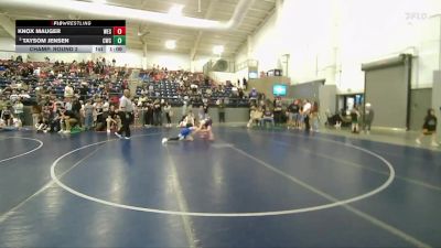 79 lbs Champ. Round 2 - Taysom Jensen, Champions Wrestling Club vs Knox Mauger, Westlake