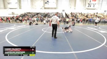 53-55 lbs Round 3 - Cassidy Palmiotto, Empire Academy Wrestling vs Harperlinn Doxstader, Golden Knights Wrestling Club