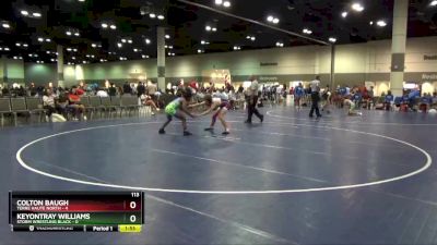 113 lbs Round 1 (10 Team) - Colton Baugh, Terre Haute North vs Keyontray Williams, Storm Wrestling Black